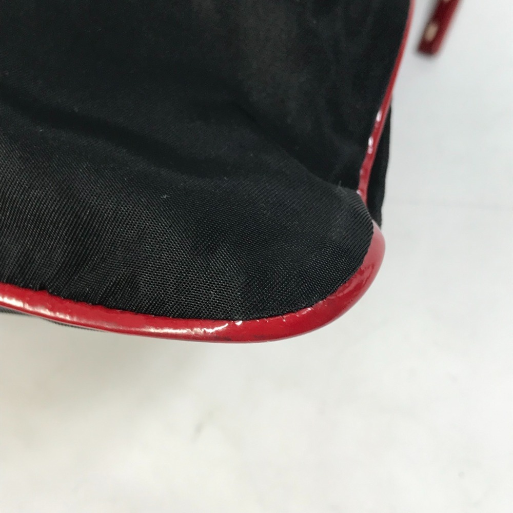 PRADA Bicolor Tote Bag Shoulder Bag Shoulder bag Hand Bag Black Red - Picture 7 of 10